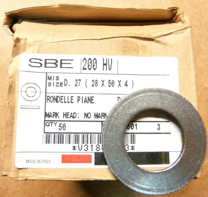 sluitring carrosseriering onderlegring 28x50x4 blank staal, Doe-het-zelf en Verbouw, IJzerwaren en Bevestigingsmiddelen, Nieuw