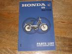 honda 50 model pf50m parts list onderdelen boek engelstalig, Ophalen of Verzenden, Gebruikt