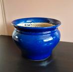 30cm grote blauwe bloempot, 25 tot 40 cm, Rond, Ophalen of Verzenden, Zo goed als nieuw
