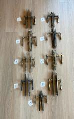 PRACHTIGE Antieke Deurklinken met LANG SCHILD. Deurkrukken, Ophalen of Verzenden, Koper of Messing, Klink of Kruk