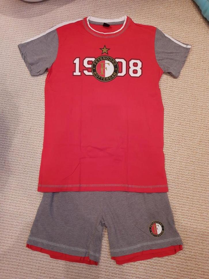 Feyenoord shortama - mt. 164, Kinderen en Baby's, Kinderkleding | Maat 164, Zo goed als nieuw, Jongen, Nacht- of Onderkleding