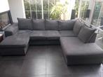 Maddox Grijs U-Bank Divan +3 + Ottoman, Huis en Inrichting, Ophalen, 250 tot 300 cm, Gebruikt, Hoekbank