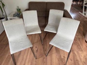 6 Ikea eetkamer stoel beige volgang, 2 nog in doos beschikbaar voor biedingen