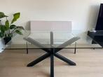 Glazen Eettafel 160x90 cm van KAVE home, Zo goed als nieuw, Vijf personen of meer, 150 tot 200 cm, Rechthoekig