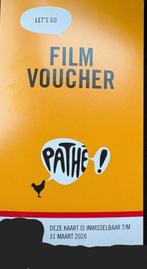2x Pathé biscoopkaartjes alle dagen geldig filmvoucher, Twee personen, Vrijkaartje alle films