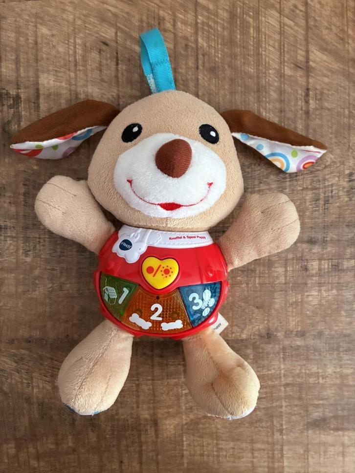 Vtech Knuffel & Speel Puppy met licht en geluid. PRIMA staat, Kinderen en Baby's, Speelgoed | Vtech, Zo goed als nieuw, 6 maanden tot 2 jaar
