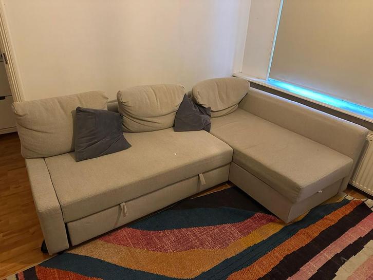 IKEA Friheten Hoek Slaapbank met Opbergruimte, Huis en Inrichting, Slaapkamer | Slaapbanken, Zo goed als nieuw, Overige maten