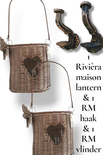 1 rivièra maison lanter & 1 RM haak & 2 RM vlinder beschikbaar voor biedingen
