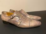 Santoni stijlvolle gespschoenen taupe - Maat 9.5, Overige kleuren, Ophalen of Verzenden, Gespschoenen, Santoni