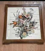 Vintage tegeltableau, Ophalen of Verzenden, Gebruikt, Hout, Minder dan 50 cm