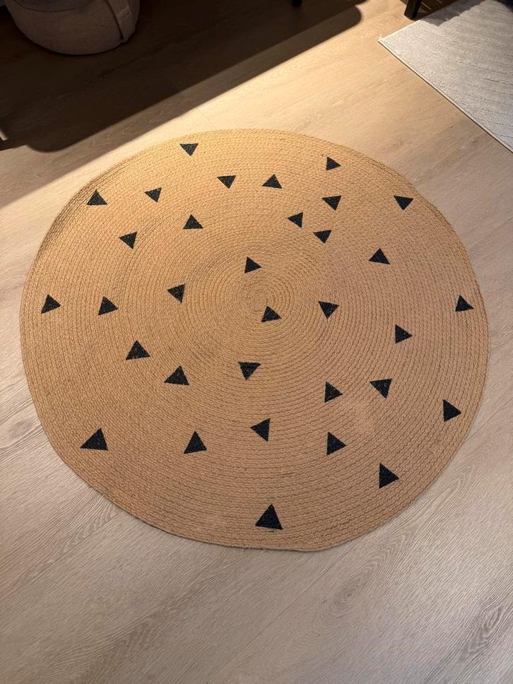 Ferm Living Jute Vloerkleed - Rond, Huis en Inrichting, Stoffering | Tapijten en Kleden, Zo goed als nieuw, 100 tot 150 cm, Rond