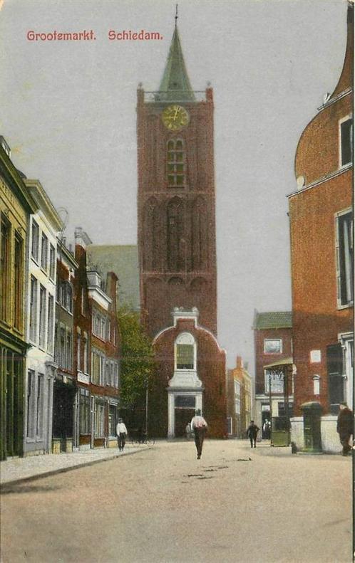 (388-509-009) Schiedam Groote Markt, Verzamelen, Ansichtkaarten | Nederland, Zuid-Holland, Verzenden