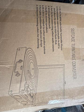 Suitcase Platenspeler - USB & MP3 Conversie beschikbaar voor biedingen