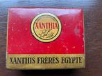 Sigaren doos (blik) Xanthia Xantis Frères Egypte, Verzamelen, Blikken, Gebruikt, Ophalen