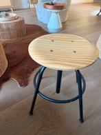 Houten vintage Kulaberg krukje te koop, Ophalen of Verzenden, In hoogte verstelbaar, Gebruikt, Hout
