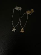 C ketting goud/zilver, Sieraden, Tassen en Uiterlijk, Kettingen, Ophalen of Verzenden, Zo goed als nieuw, Goud