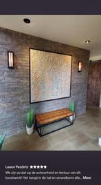 Abstract Schilderij met Koper & Turquoise Oxidatie, Antiek en Kunst, Kunst | Schilderijen | Klassiek, Verzenden