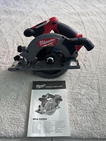 Milwaukee M18 CCS55 accu-cirkelzaag – gloednieuw beschikbaar voor biedingen