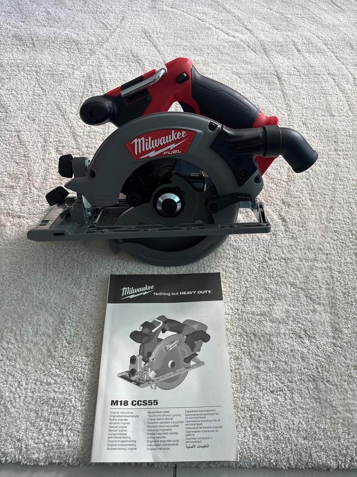 Milwaukee M18 CCS55 accu-cirkelzaag – gloednieuw, Doe-het-zelf en Verbouw, Gereedschap | Zaagmachines, Nieuw, Cirkelzaag, Ophalen of Verzenden