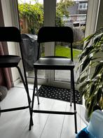 2 IKEA barkrukken - inklapbaar, zo goed als nieuw!, Twee, Zwart, Ophalen of Verzenden, Zo goed als nieuw