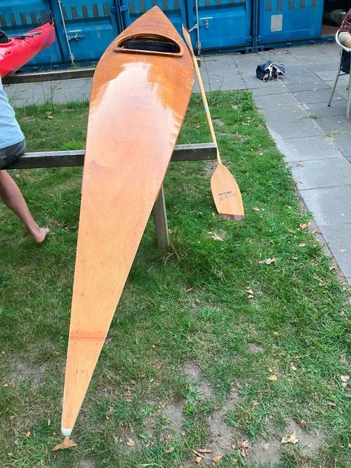 Houten kajak inclusief peddel, Watersport en Boten, Kano's, Gebruikt, Kajak, Eén persoon, Met peddels, Ophalen