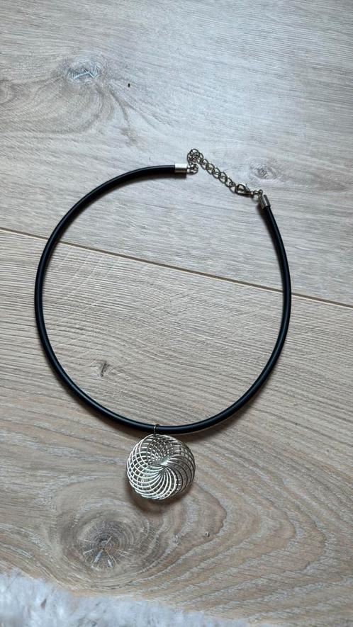 Handgemaakte Ketting Zilver Vintage, Sieraden, Tassen en Uiterlijk, Kettingen, Zo goed als nieuw, Zilver, Ophalen of Verzenden