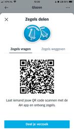 AH - glazen zegels, Hobby en Vrije tijd, Spaarzegeltjes, Ophalen, Winkel, Super of Benzinepomp, Zegels, Bonnen of Punten