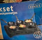 Wokset met 6 kleine pannetjes, Ophalen of Verzenden, Zo goed als nieuw