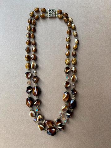 Vintage glaskralen ketting beschikbaar voor biedingen