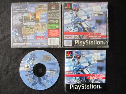 Jeremy McGrath Supercross PS1 Playstation 1, Spelcomputers en Games, Games | Sony PlayStation 1, Gebruikt, Racen en Vliegen, 1 speler