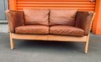 Mid-Century vintage 2 zitter van Mogens Hanson, Ophalen of Verzenden, Gebruikt, Rechthoekig, Leer