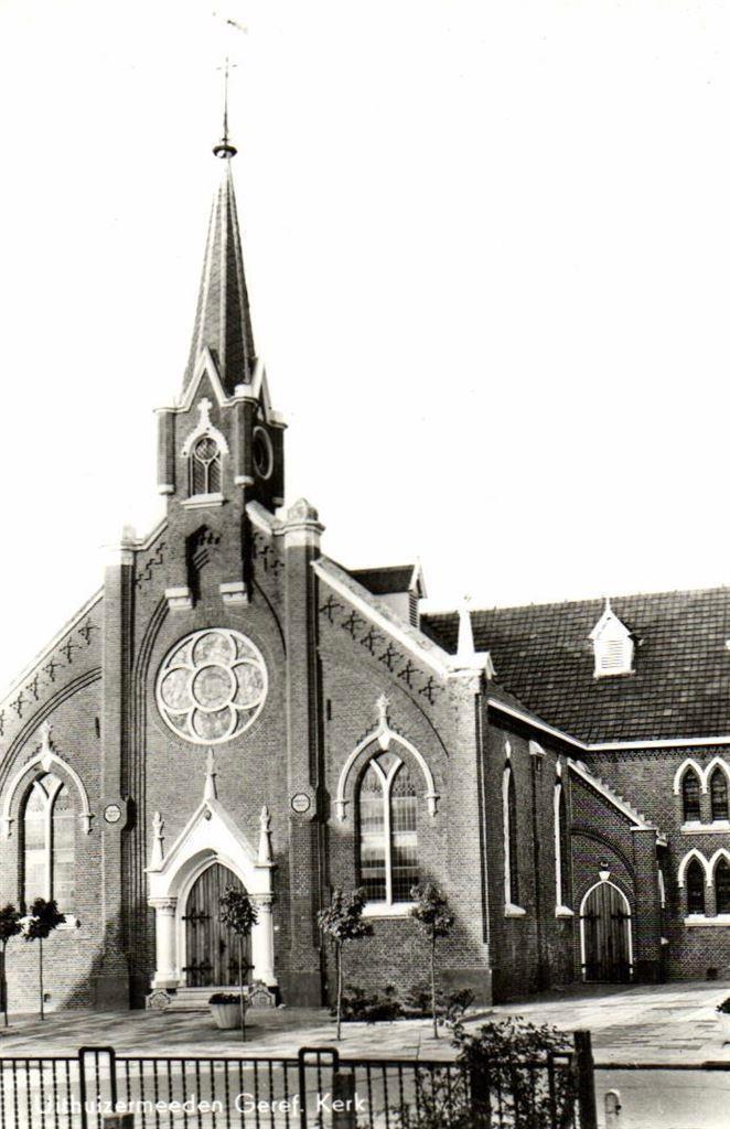 Uithuizermeeden, Geref. Kerk - 1966 gelopen, Verzamelen, Ansichtkaarten | Nederland, Gelopen, Noord-Brabant, Voor 1920, Ophalen of Verzenden