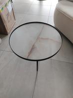 Cattelan Italia Billy bijzettafel bladafwerking Alabastro, Huis en Inrichting, Minder dan 45 cm, Gebruikt, Rond, Glas