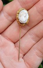 Antieke reverspeld, hoedenspeld cameo, Sieraden, Tassen en Uiterlijk, Antieke sieraden, Ophalen of Verzenden, Overige materialen