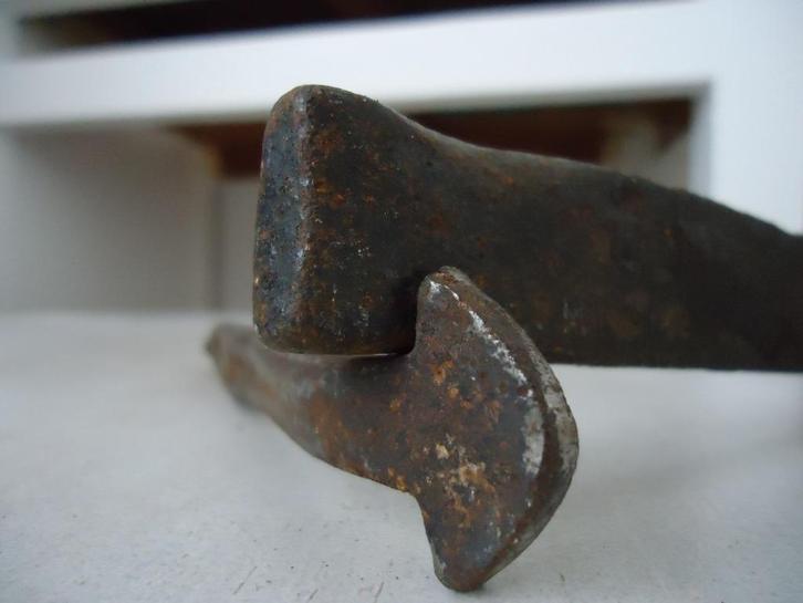 rustieke gesmede poort deur vergrendeling - vintage wervel, Antiek en Kunst, Curiosa en Brocante, Ophalen of Verzenden