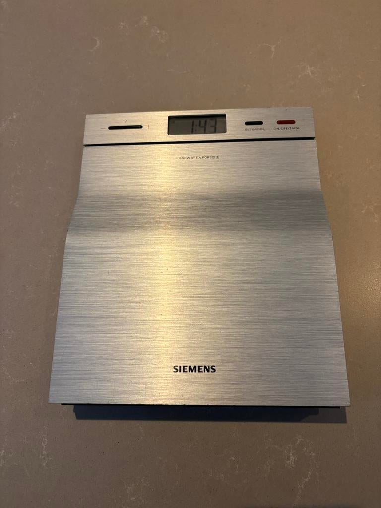 Siemens Porsche keuken weegschaal, Witgoed en Apparatuur, Weegschalen, Gebruikt, Keukenweegschaal, Fijner dan 1 gram, Minder dan 10 kg