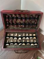 Antiek Chinees Schaakspel met Opbergdoos, Ophalen of Verzenden