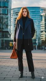 Designer Jas SANDRO Paris | Asymmetrische Rits | Wol, Verzenden, Zwart, Sandro, Zo goed als nieuw