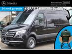 Mercedes-Benz Sprinter 319 L2H2 PRO LED 3.5T TREKHAAK, Automaat, Zwart, Bedrijf, Diesel