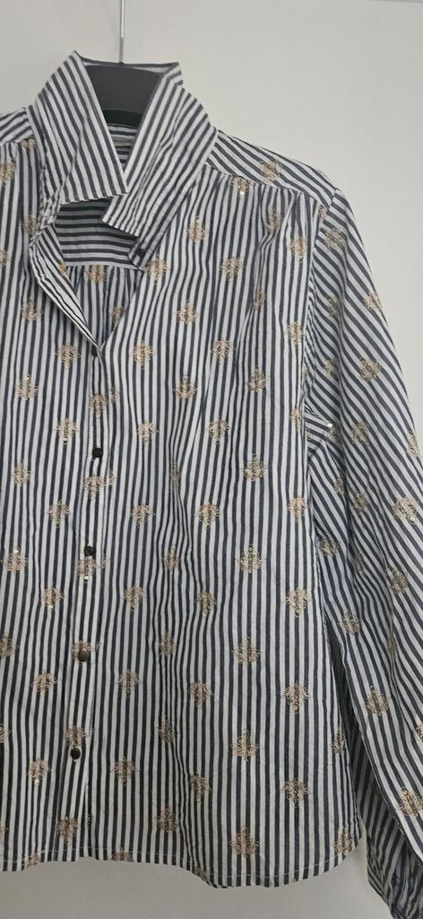 BLOUSE SUMMUM mt 42 met ballon mouwen, Kleding | Dames, Blouses en Tunieken, Zo goed als nieuw, Maat 42/44 (L), Zwart, Ophalen of Verzenden