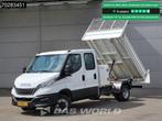 Iveco Daily 35C16 3.0L Kipper met Kist Dubbel Cabine Dubbell, Auto's, Stof, Gebruikt, Euro 6, 4 cilinders