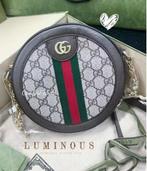 GUCCI GUCCI Ophidia vintage Logo gestreepte riem canvas patc, Ophalen of Verzenden, Nieuw, Bruin