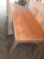 Eettafel met 6 stoelen, Huis en Inrichting, Tafels | Eettafels, Ophalen, Gebruikt, 200 cm of meer, 50 tot 100 cm