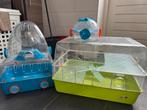 Ferplast hamsterkooi met hamstergym en veel extras, Dieren en Toebehoren, Kooi, Minder dan 75 cm, Zo goed als nieuw, Hamster