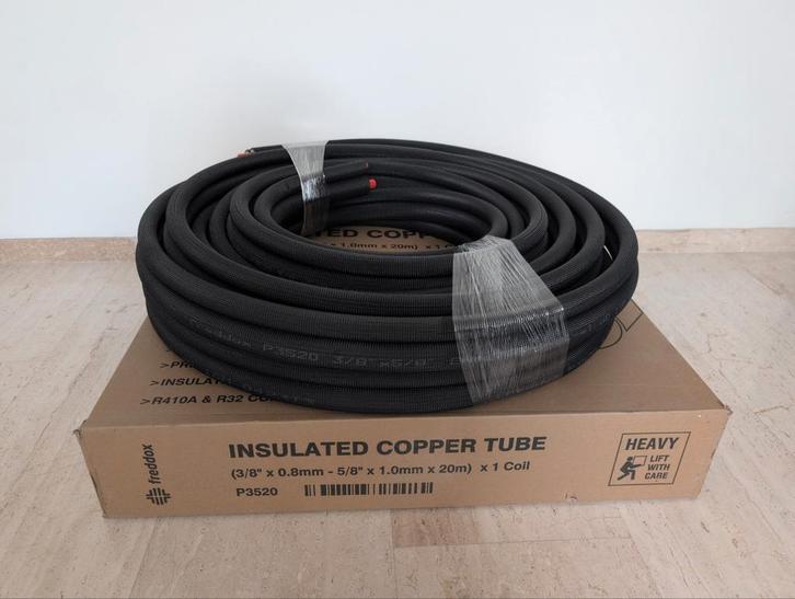 Geïsoleerde Airco Leiding - Nieuw!, Doe-het-zelf en Verbouw, Buizen en Afvoer, Ophalen of Verzenden