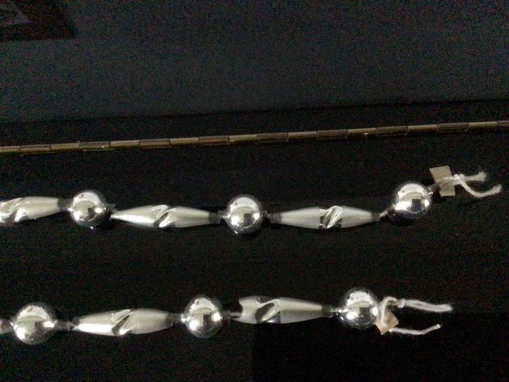 Kerst oude kralen ketting, Sieraden, Tassen en Uiterlijk, Armbanden, Gebruikt, Overige materialen, Zilver, Ophalen of Verzenden