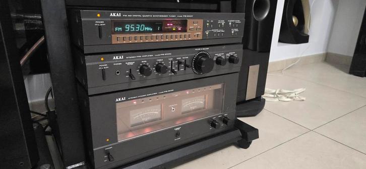 Akai PS-120M eindversterker + Akai PS-200C  + Akai PS-200T, Audio, Tv en Foto, Stereo-sets, Overige merken, Ophalen