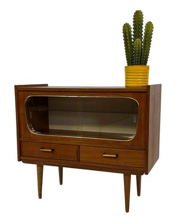 Vintage Kastje Compact dressoir kastje Jaren 60 Teak Fineer beschikbaar voor biedingen