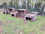 5 Houten bakken/huisjes voor dieren, Ophalen, Gebruikt
