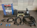 Playstation 4 slim, 2 controllers & standaard +14 games, Met 2 controllers, Ophalen of Verzenden, Original, Gebruikt
